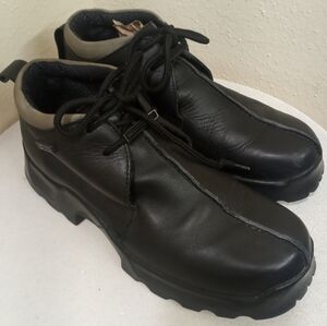 Buffalo Black and Gray Leather Boots